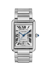 Cartier Tank Must Watch & 41 mm x 31 mm Steel Case Silvered Dial WSTA0053